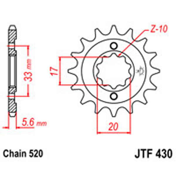 JT JT Gear Box Sprockets G/B 430-15T SUZ